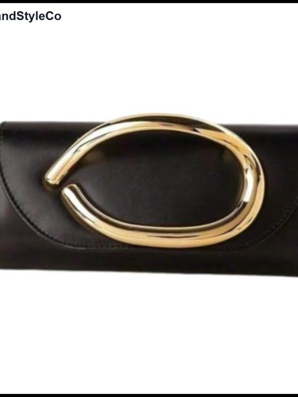 PU Leather Evening Clutch with Chain & Metal Handle for Weddings Dinners